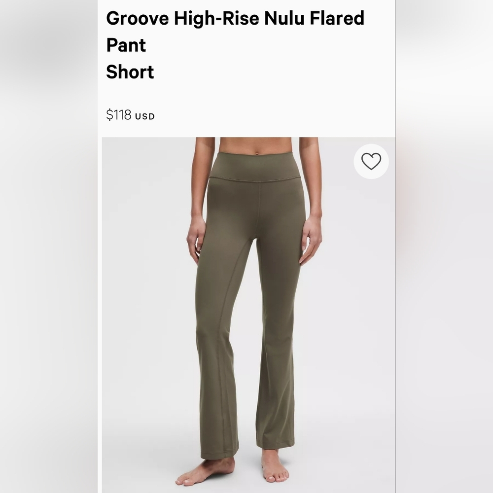 lululemon Align TM Mini-Flare Pant*XShort Size 2, Army Green
